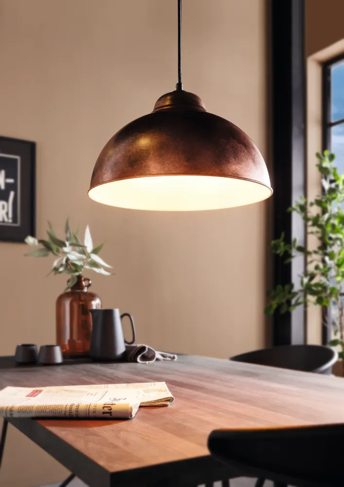 EGLO hanglamp Truro 2 - 1 lichts - ø370mm. - koperkleurig