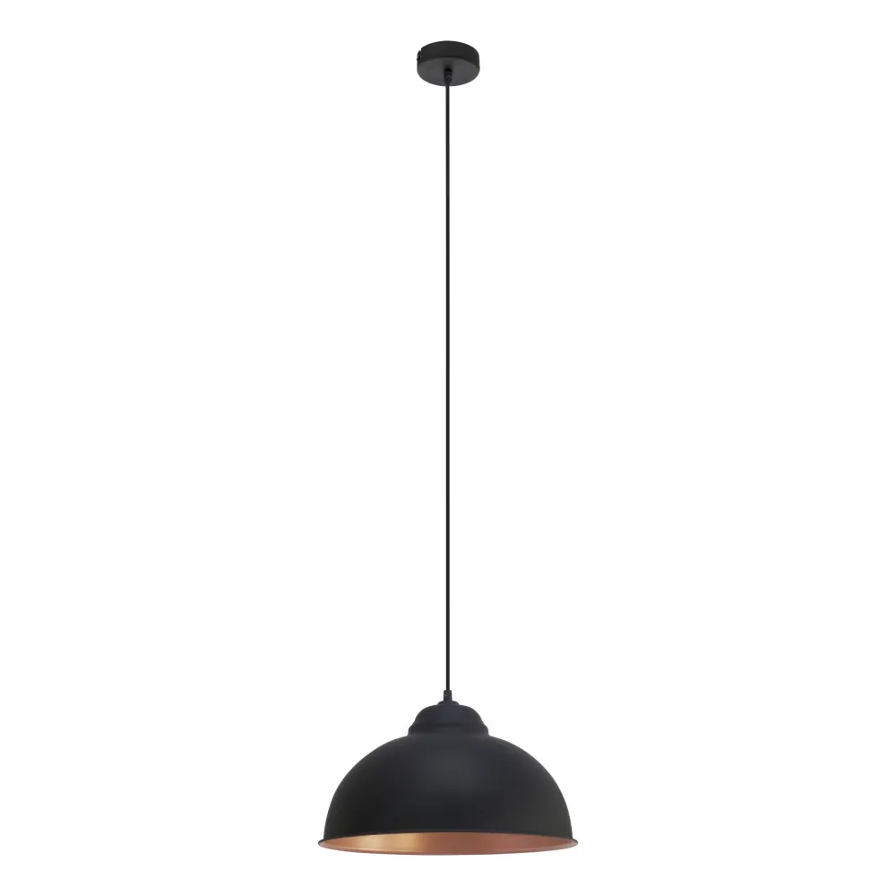 EGLO hanglamp Truro 2 - 1 lichts - ø370mm. - zwart, koper