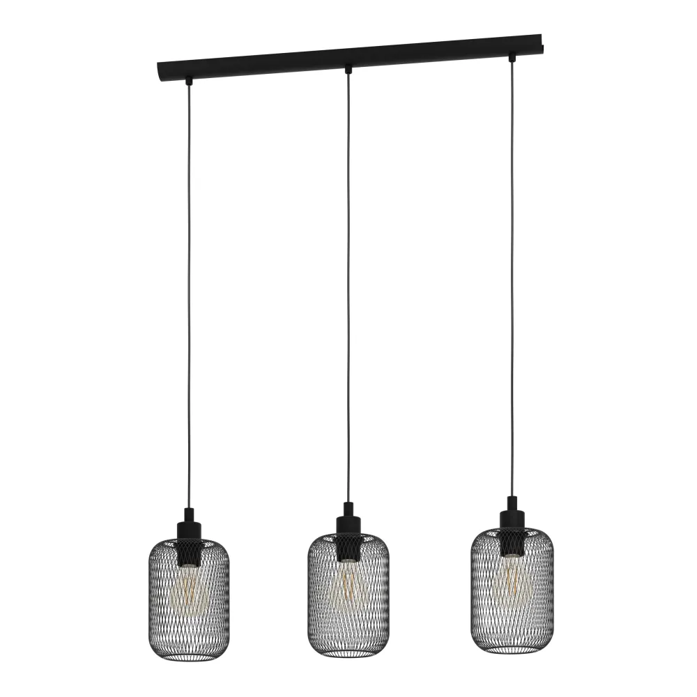 EGLO hanglamp Wrington - e27 - 740 cm - zwart