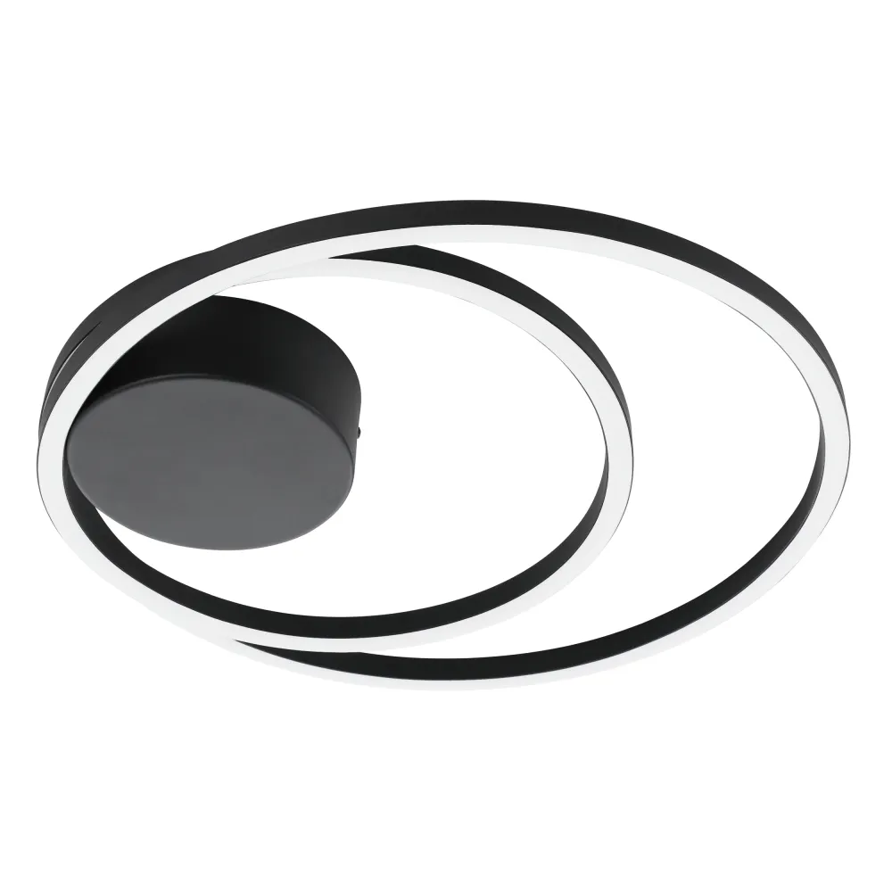 EGLO plafondlamp Ruotale - led - ø 45 cm - zwart/wit
