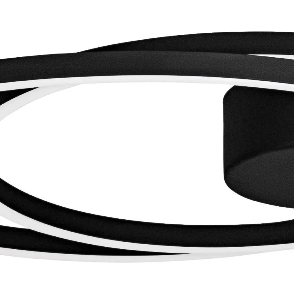 EGLO plafondlamp Ruotale - led - ø 45 cm - zwart/wit