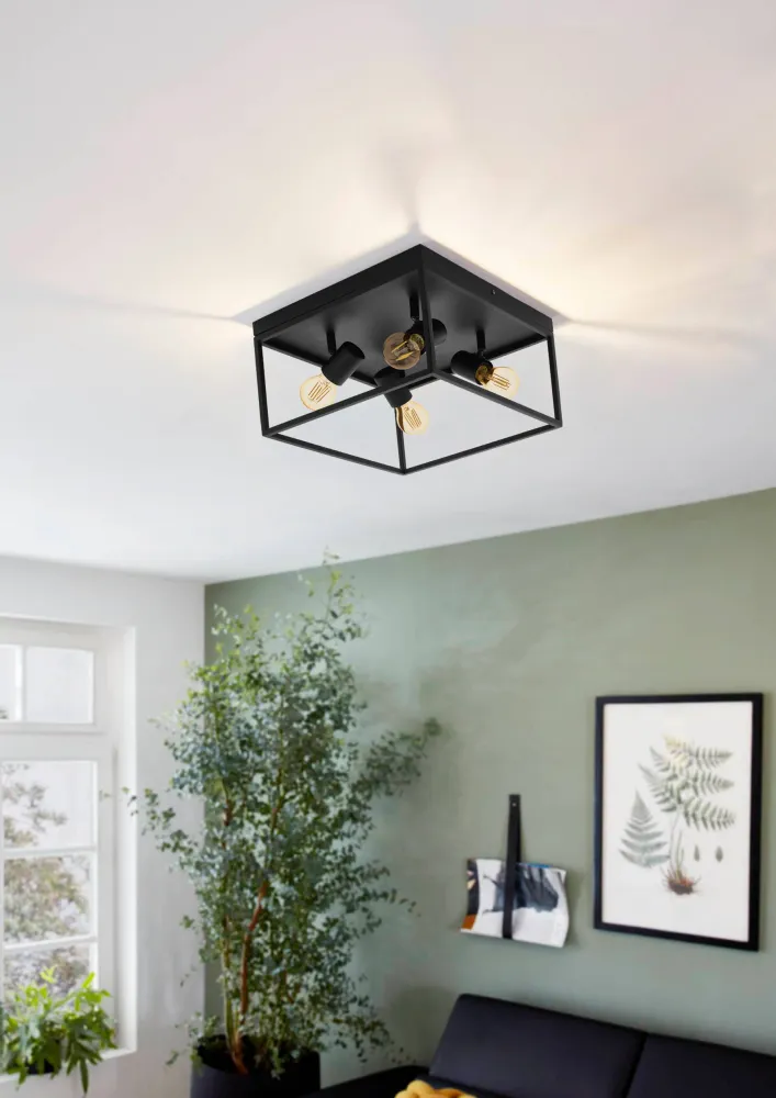 EGLO plafondlamp Silentina - e27 - 36 cm - zwart