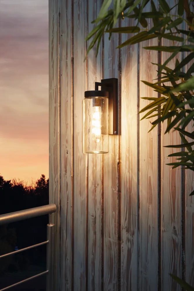 EGLO wandlamp buiten Bovolone - e27 - 34 cm - zwart