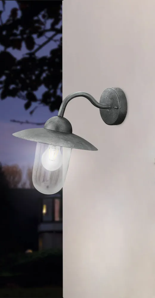 EGLO wandlamp buiten Milton - e27 - 31 cm - grijs