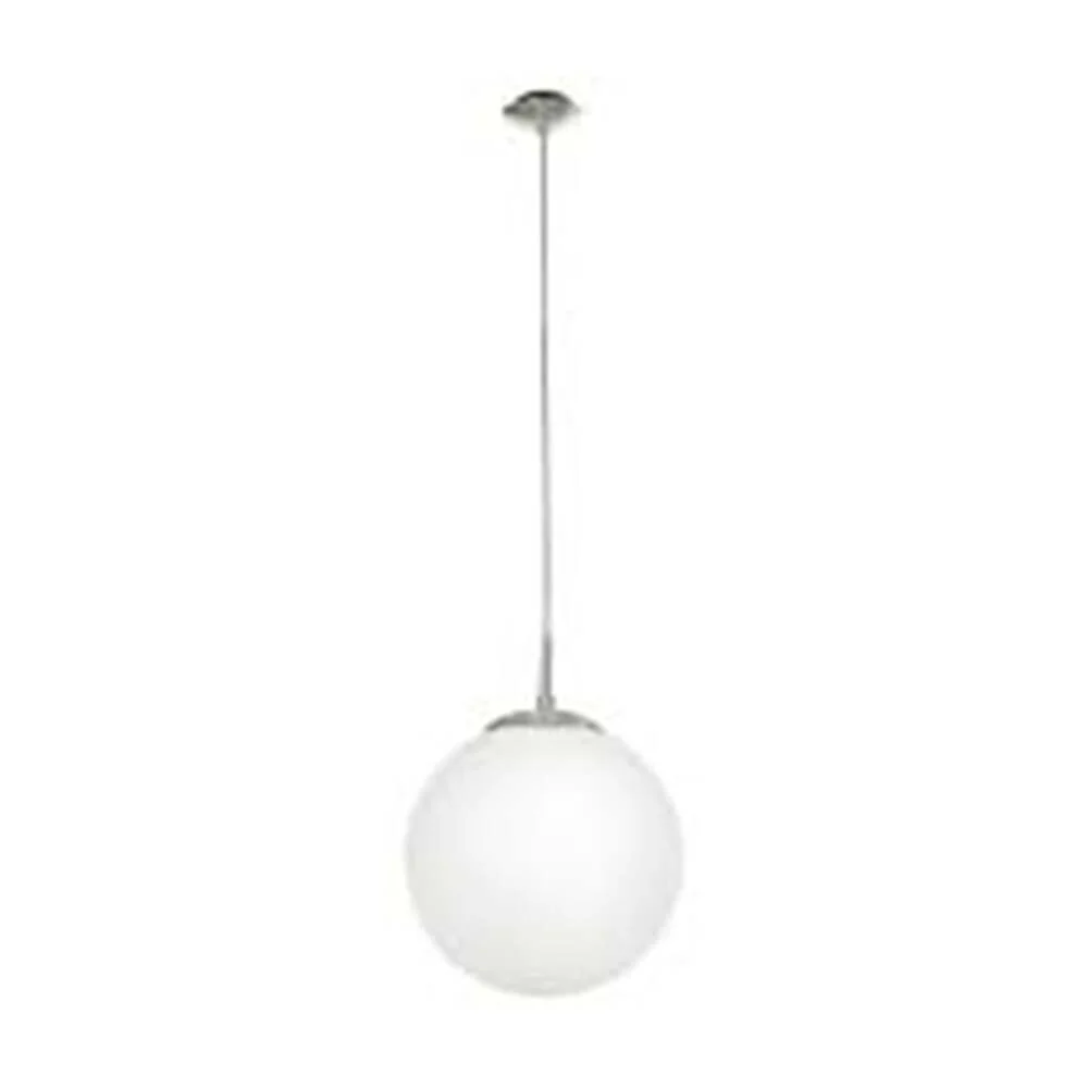 LUMINARIA COLGANTE EGLO RONDO BASE E26 NIQUEL Y CRISTAL OPALINO