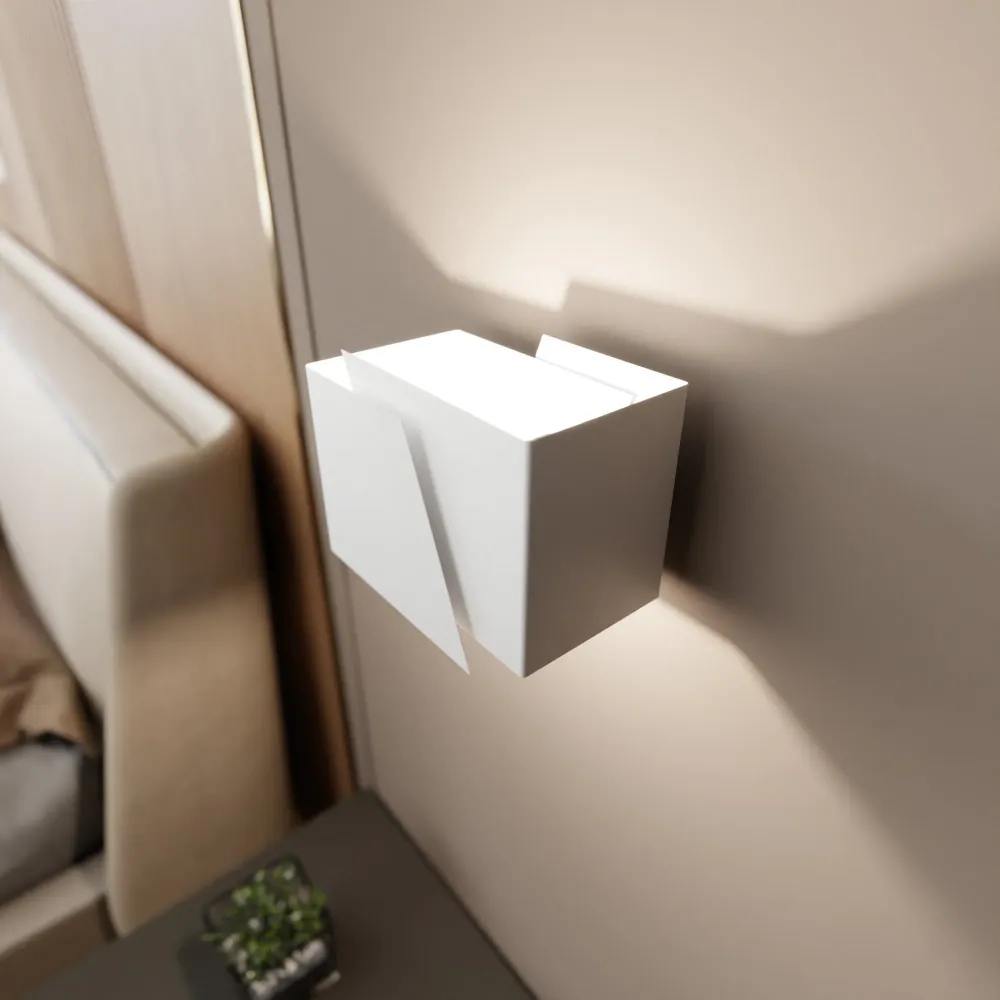 Emibig wandlamp Frost - 1 lichts - 15 x 13 cm - zwart
