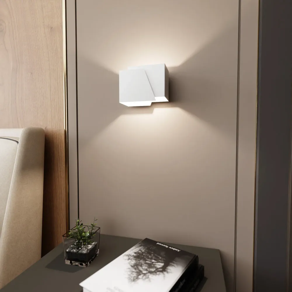 Emibig wandlamp Frost - 1 lichts - 15 x 13 cm - zwart