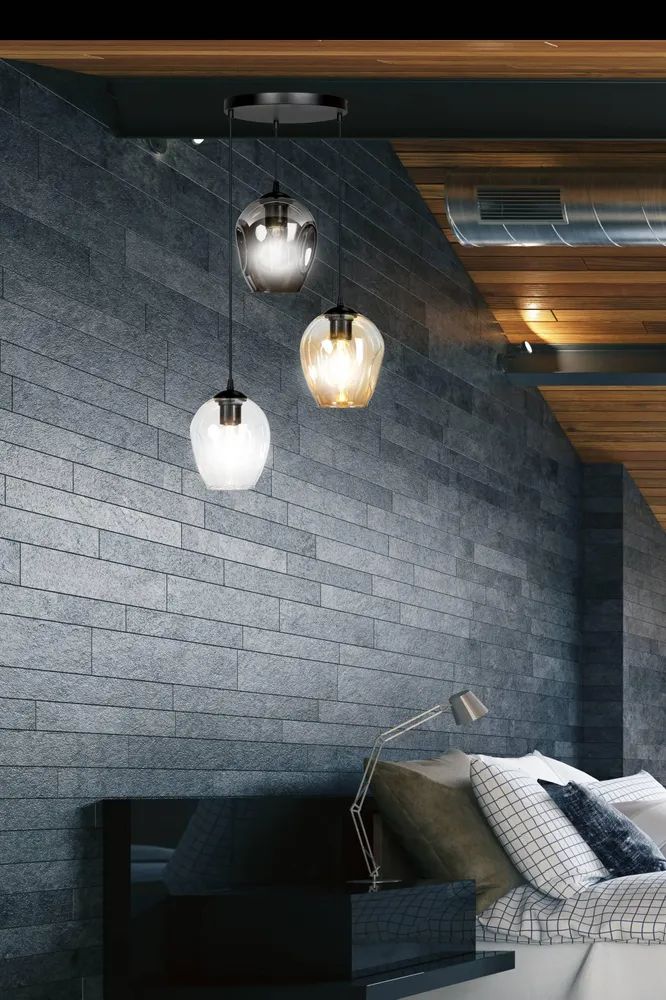 3-lichts hanglamp Noah rond Emibig Lighting