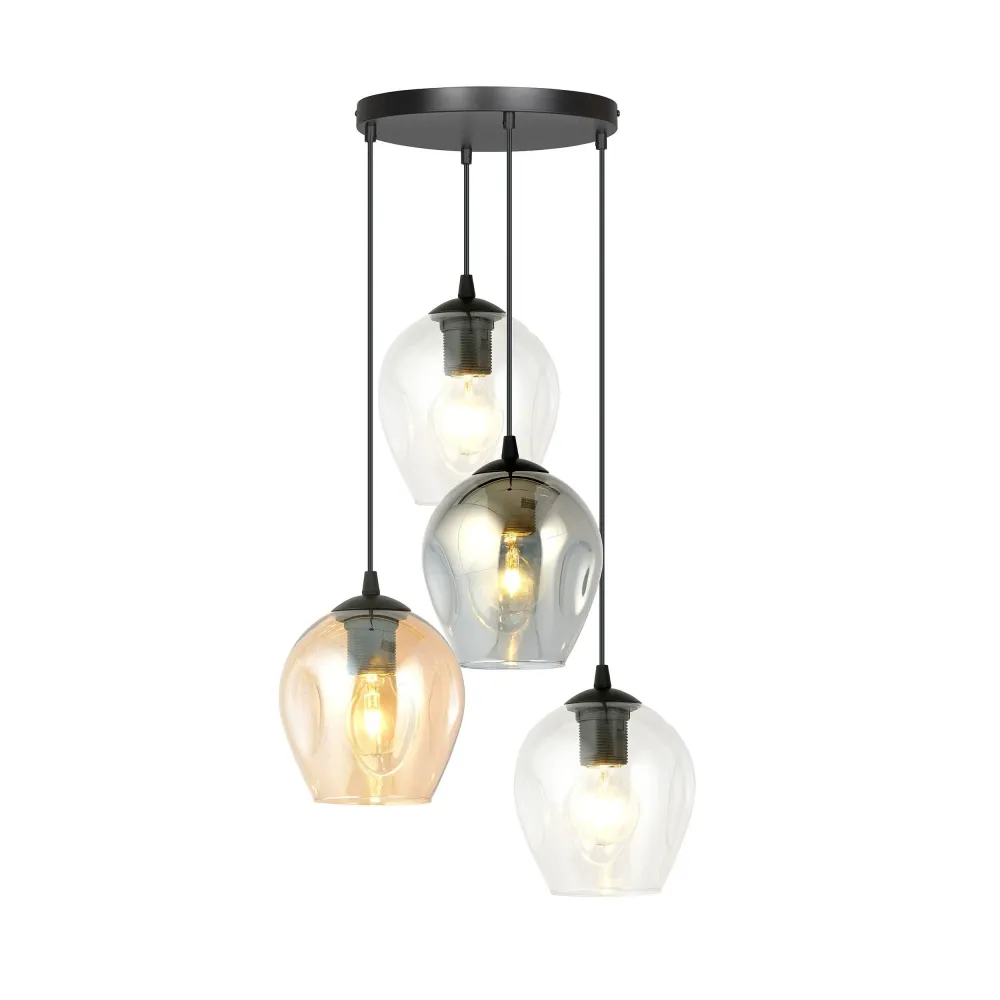 4-lichts hanglamp Noah rond Emibig Lighting