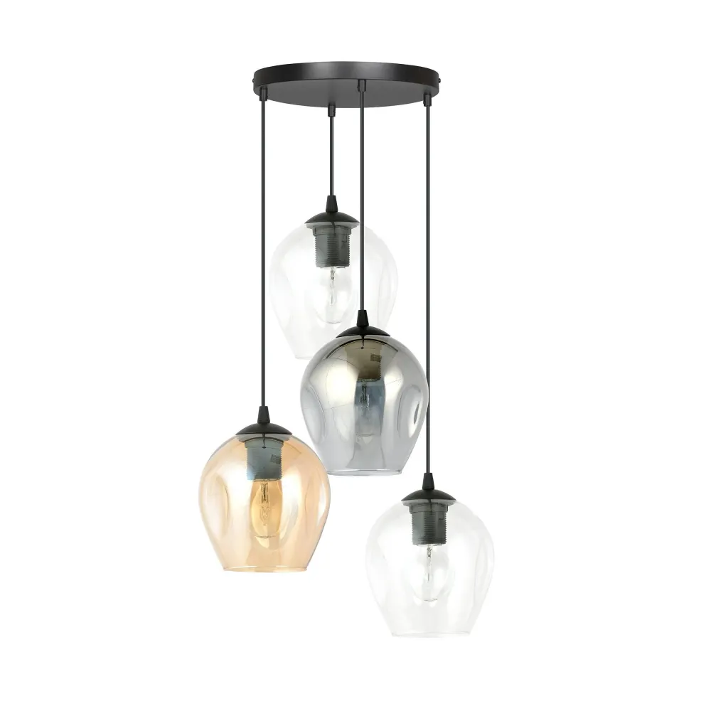 4-lichts hanglamp Noah rond Emibig Lighting
