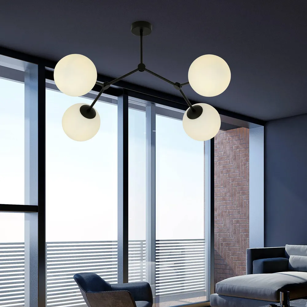 4-lichts pafondlamp Stratos Emibig Lighting