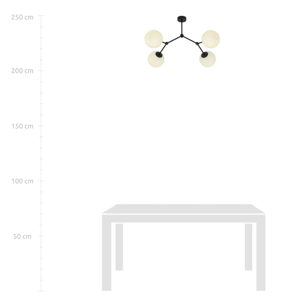 4-lichts pafondlamp Stratos Emibig Lighting