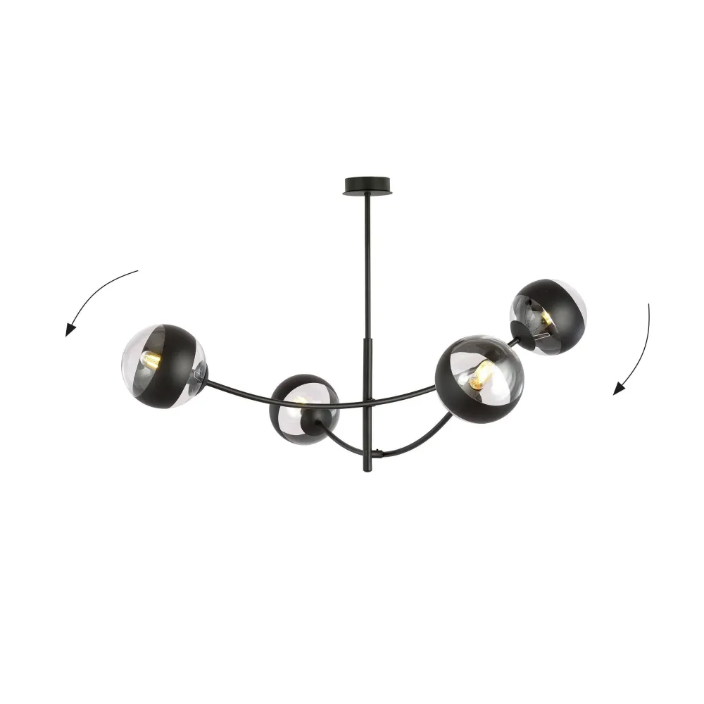 4-lichts plafondlamp Dale Emibig Lighting