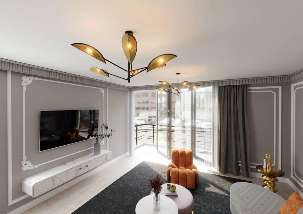 6-lichts plafondlamp Verena Emibig Lighting