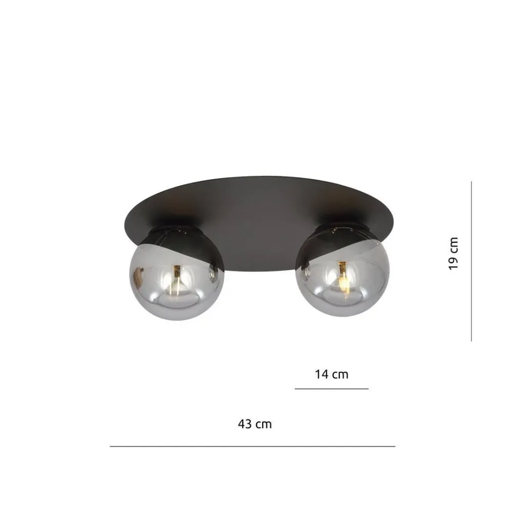 Plafondlamp Solar 2-lichts Emibig Lighting