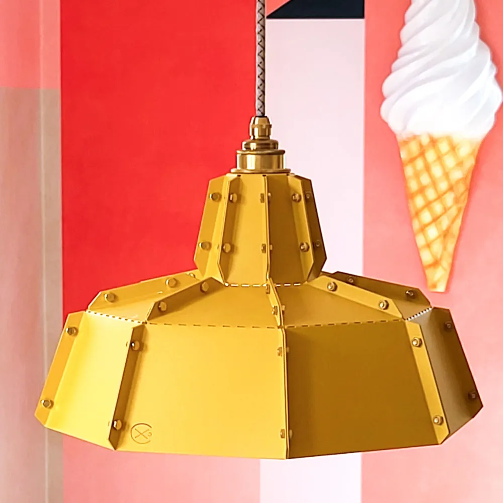 Fabricado hanglamp Hanglampie - geel - diameter 36 cm – hoogte 26 cm