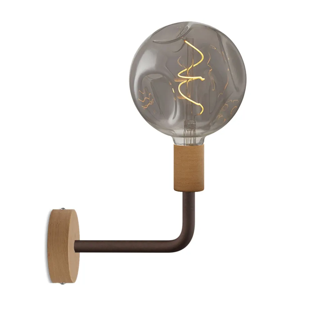Fermaluce Elle lamp hout met lichtbron Bumped - Neutraal