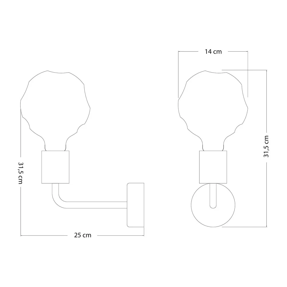 Fermaluce Elle lamp hout met lichtbron Bumped - Neutraal