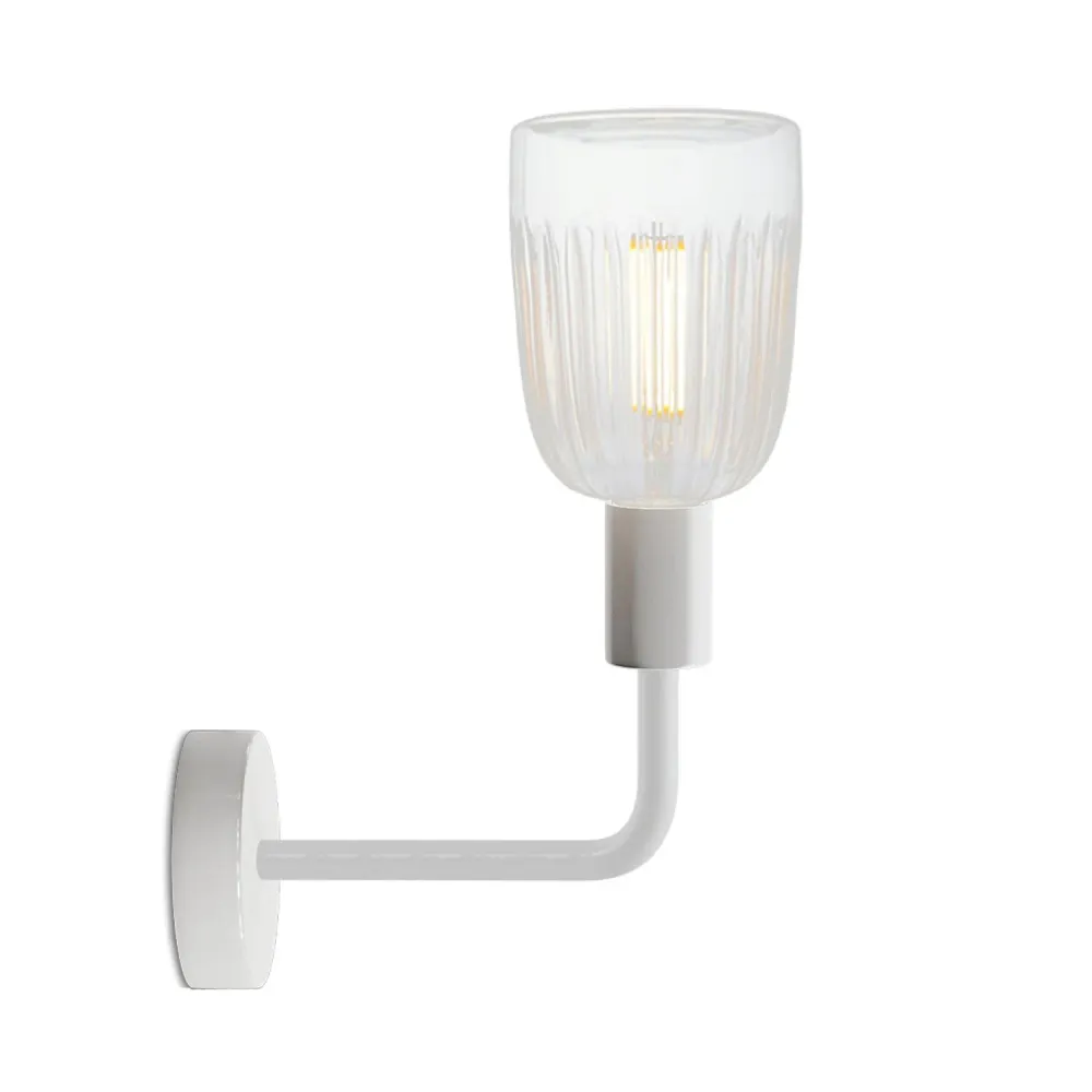 Fermaluce Elle lamp metaal met Crystal lichtbron - Mat wit