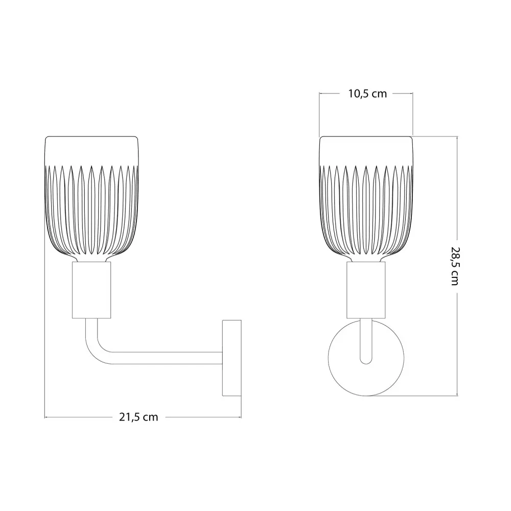 Fermaluce Elle lamp metaal met Crystal lichtbron - Mat wit