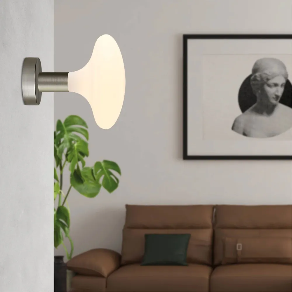 Fermaluce lamp metaal met Idra lichtbron - Mat titanium