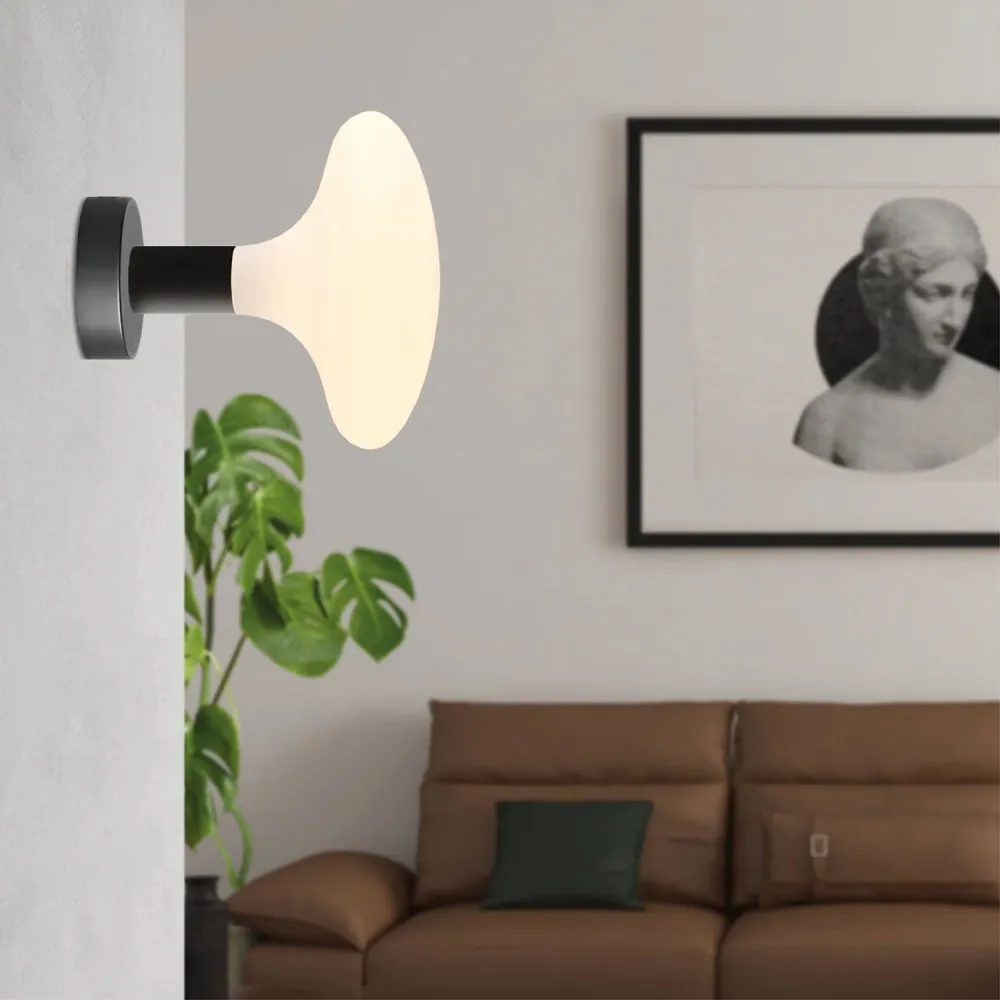 Fermaluce metalen lamp met Idra lichtbron - Zwart