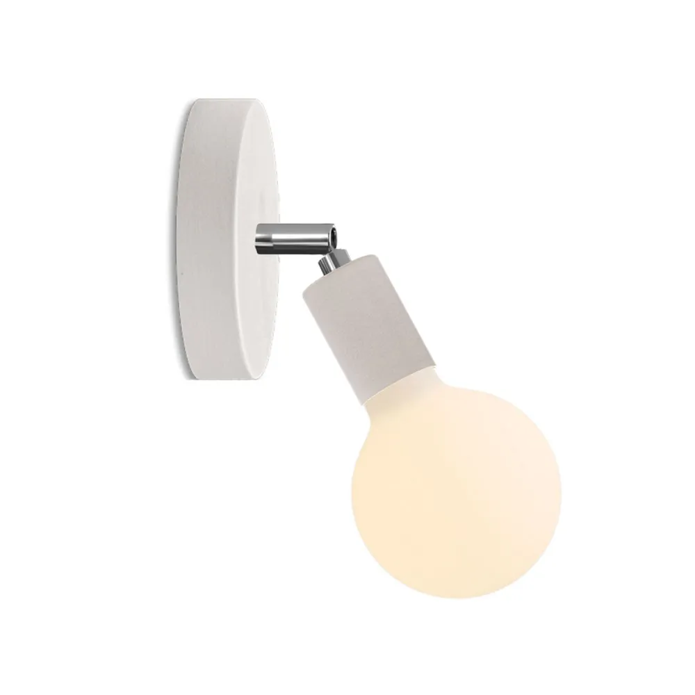Fermaluce Snodo lamp van hout met Globe Porselein lichtbron - Wit