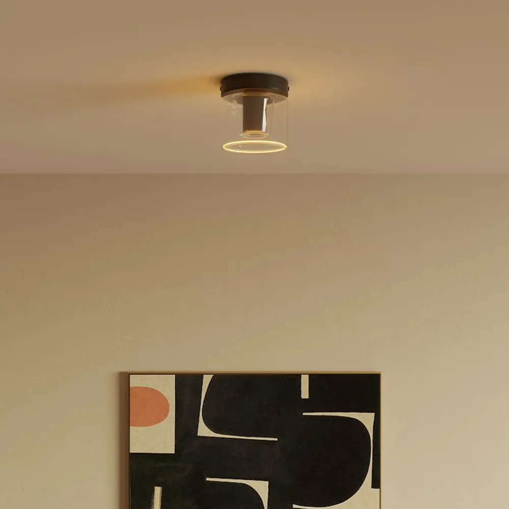 Fermaluce wandlamp zwart met G03 lamp