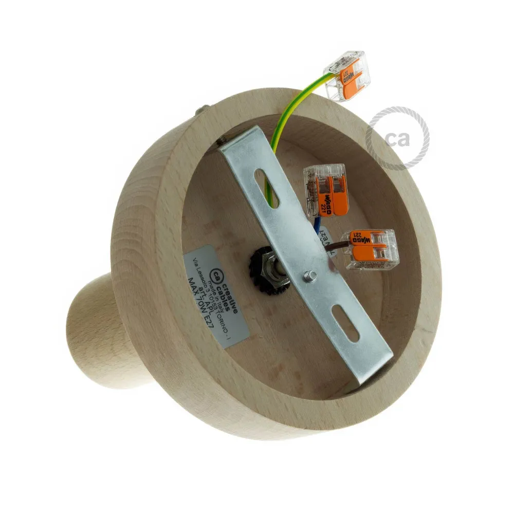 Fermaluce Wood M, de gelakte houten plafonnière voor wand plafond - Neutraal