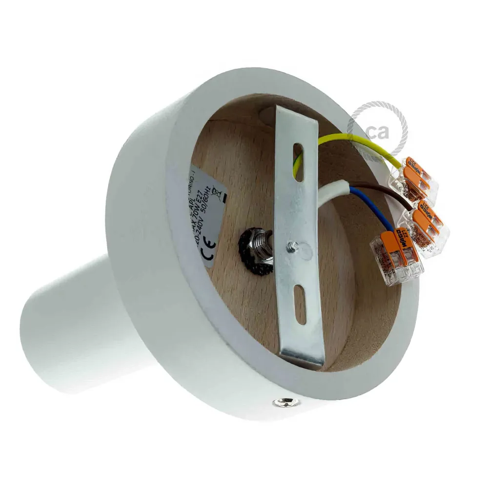Fermaluce Wood M, de gelakte houten plafonnière voor wand plafond - Wit