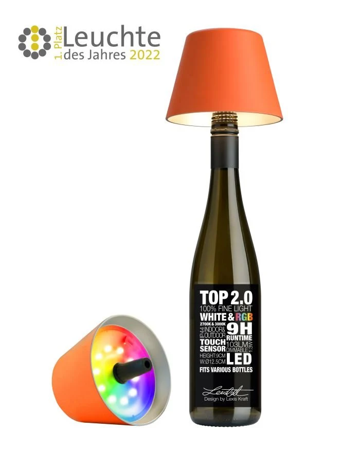 Flessenlampje RGB oranje