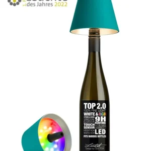Flessenlampje RGB Turquoise