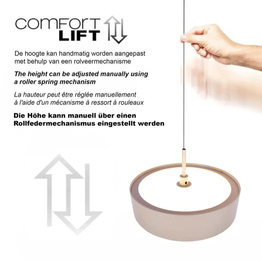 Freelight hanglamp Alieno - 5 lichts - 120 x 150 cm - beige