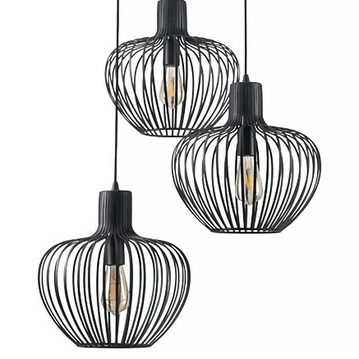 Freelight hanglamp Arraffone - 3 lichts - 50 x 160 cm - zwart