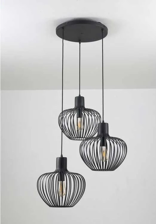 Freelight hanglamp Arraffone - 3 lichts - 50 x 160 cm - zwart