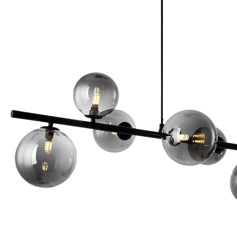 Freelight hanglamp Calcio - 9 lichts - 125 x 160 cm - zwart