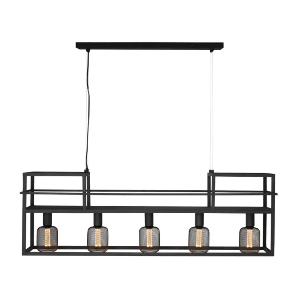 Freelight hanglamp Culinara - 5 lichts - 120 x 160 cm - zwart