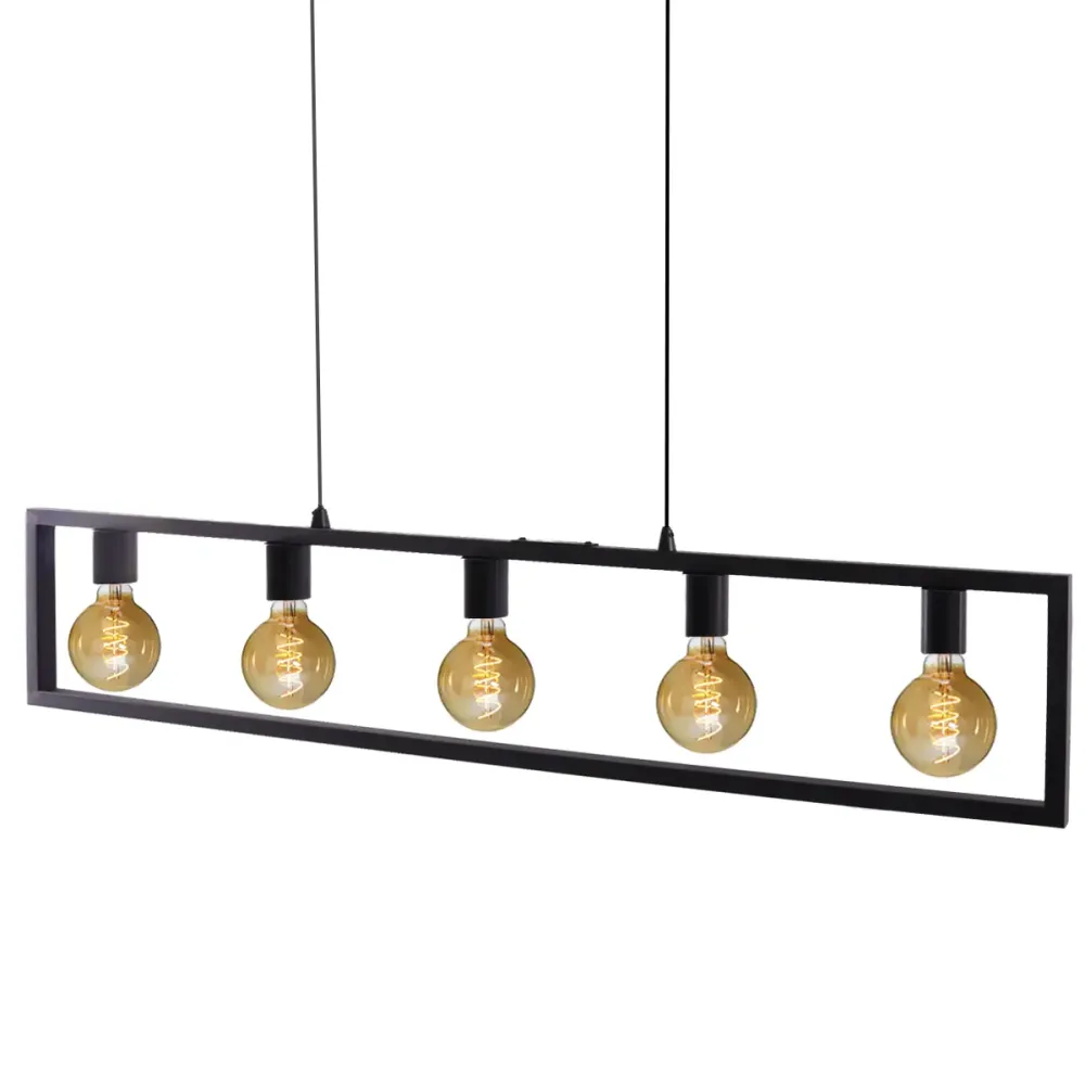 Freelight hanglamp Distesa - 5 lichts - 120x 140 cm - zwart
