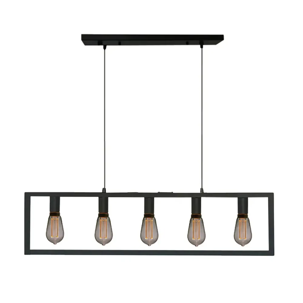 Freelight hanglamp Distesa - 5 lichts - 120x 140 cm - zwart