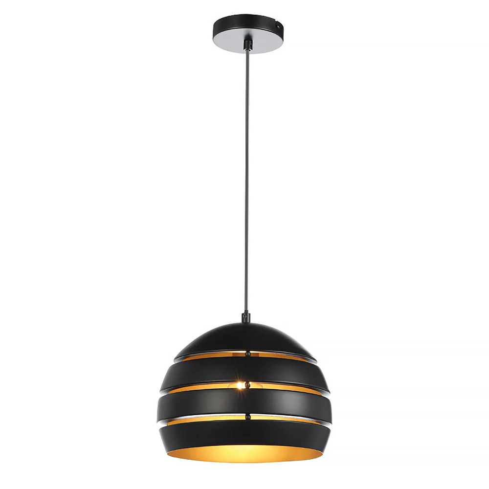 Freelight hanglamp Djarin - 1 lichts - 28 x 150 cm - zwart goud