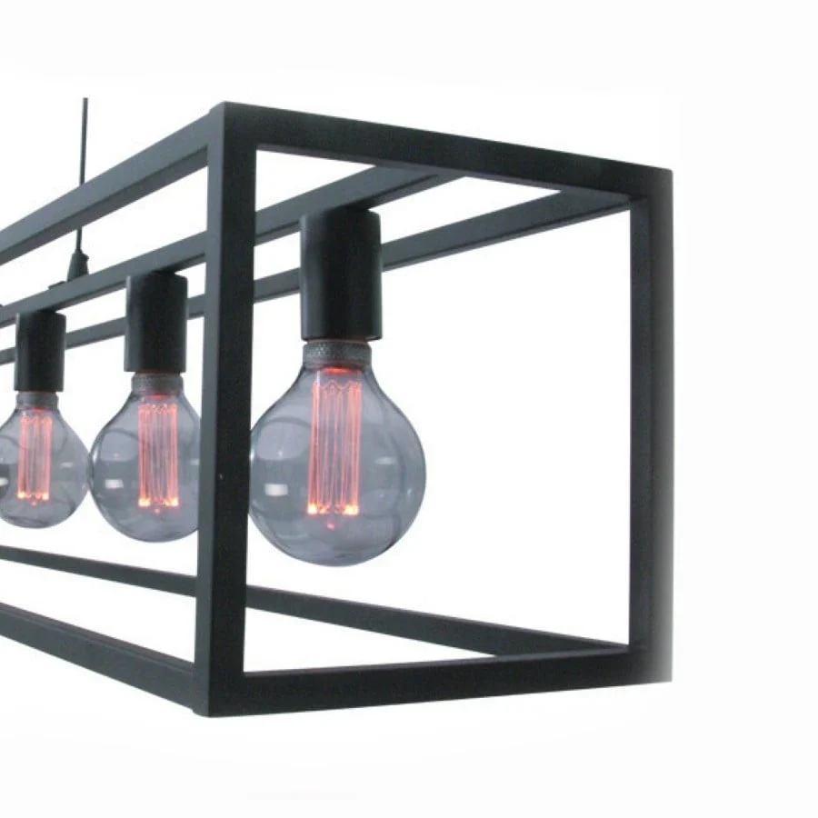 Freelight hanglamp Esteso - 5 lichts - 120x 140 cm - zwart
