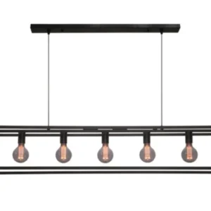 Freelight hanglamp Esteso - 7 lichts - 168x 140 cm - zwart