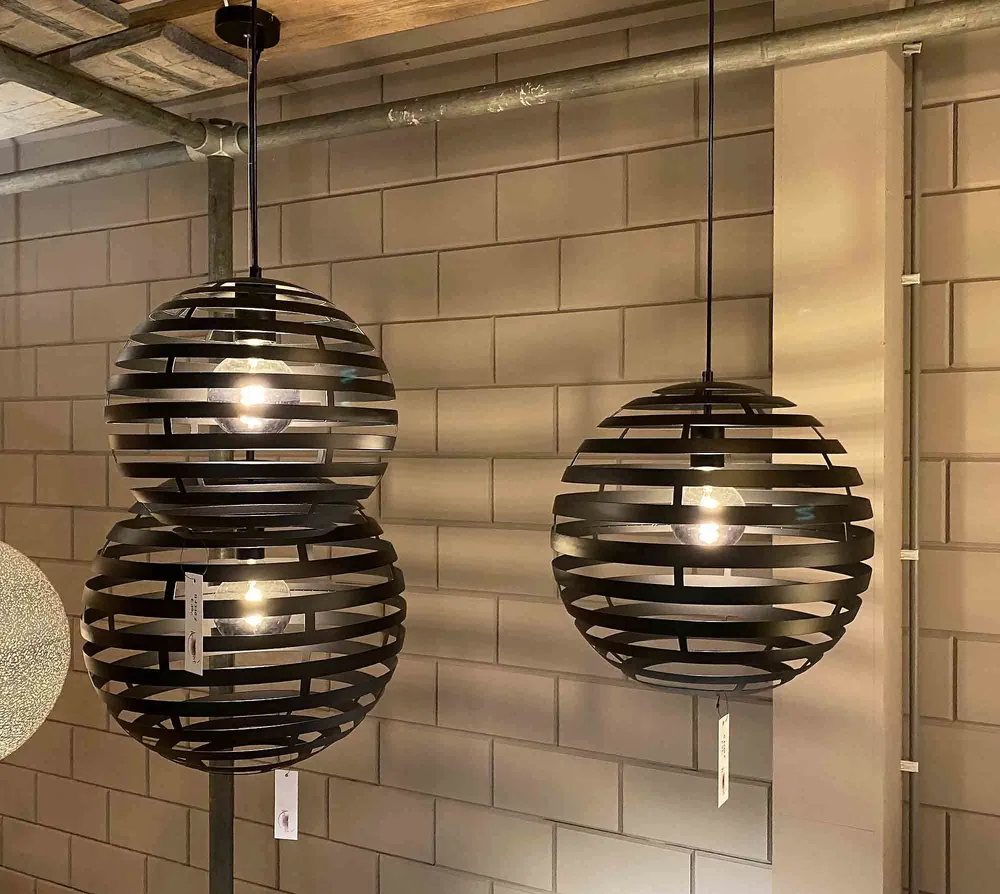 Freelight hanglamp Nettuno - 1 lichts - 40 x 130 cm - zwart