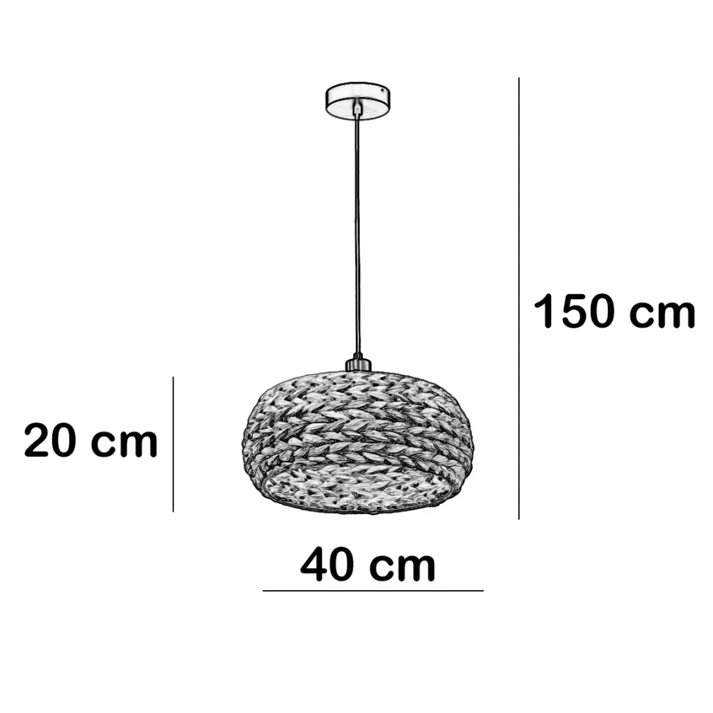 Freelight hanglamp Tessa - 1 lichts - 40x 150 cm - beige