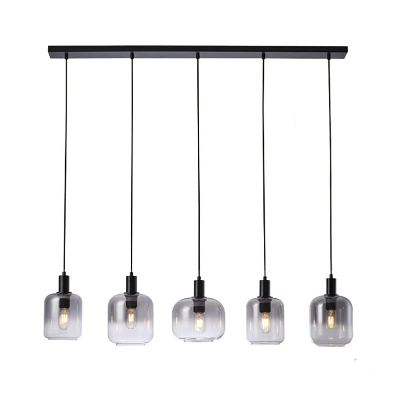 Freelight hanglamp Vario - 5 lichts - 120 x 140 cm - zwart