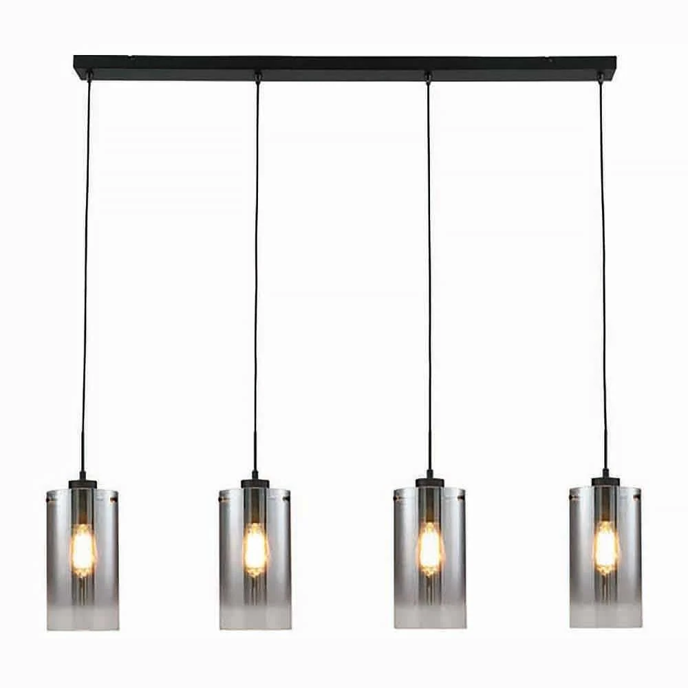 Freelight hanglamp Ventotto - 4 lichts - 120 x 165 cm - zwart