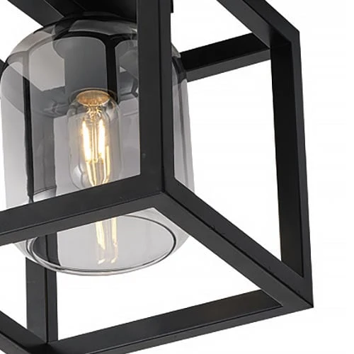 Freelight plafondlamp Dentro - 1 lichts - 25.5 x 27.5 cm - zwart rook