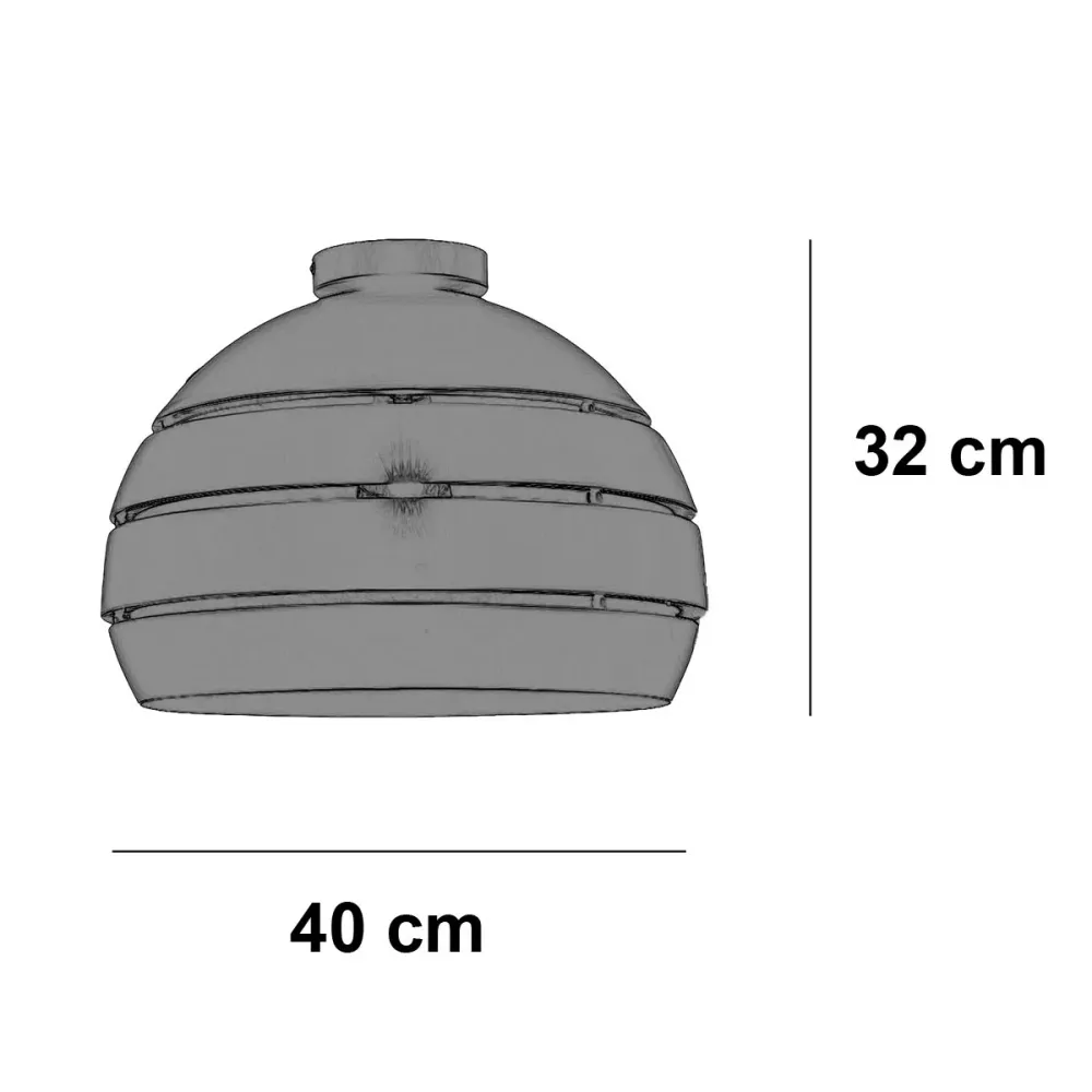 Freelight plafondlamp Djarin - 1 lichts - 40 x 32 cm - zwart goud