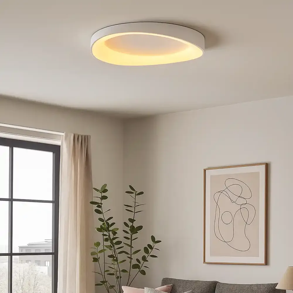 Freelight plafondlamp Duna - 1 lichts - 60 x 10.5 cm - wit