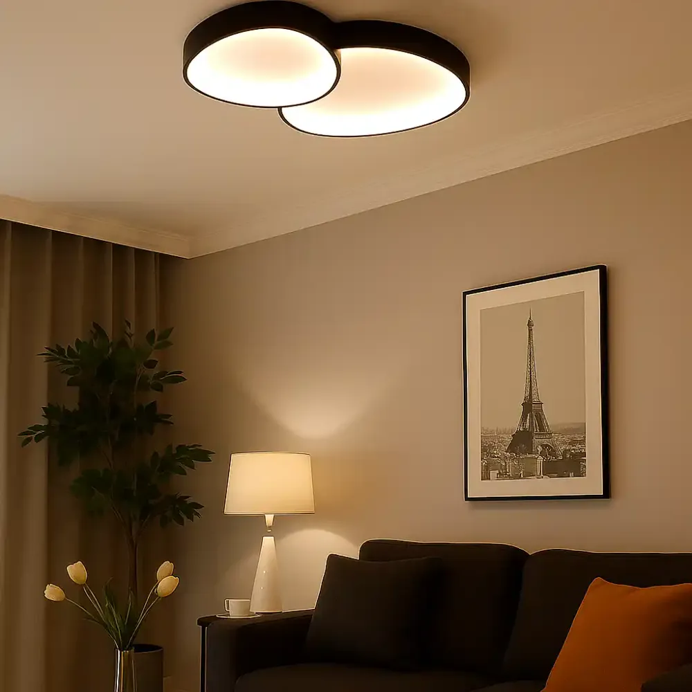 Freelight plafondlamp Organico - 2 lichts - 58 x 10.5 cm - zwart